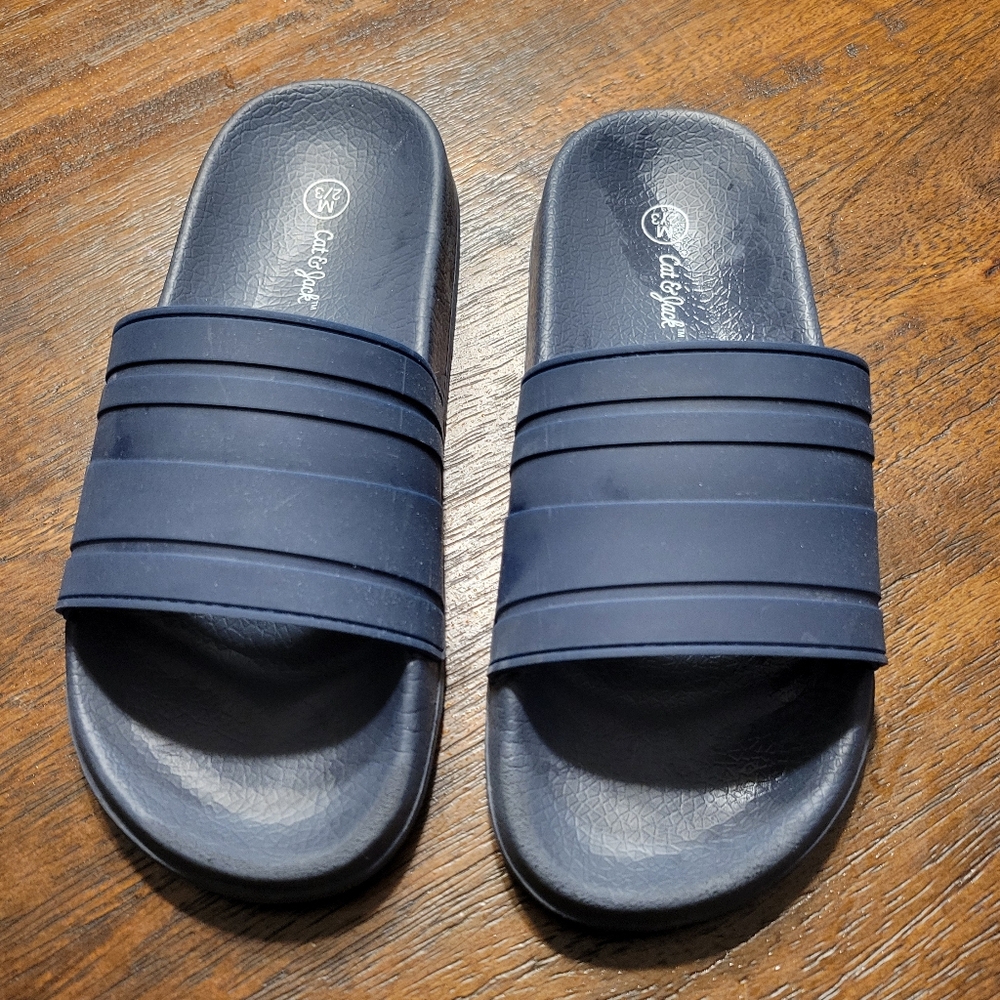 Cat & Jack Navy Blue Slide Sandals